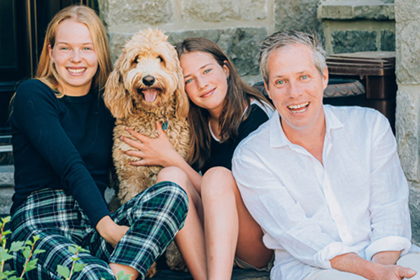 Stéphane Paquet et sa famille